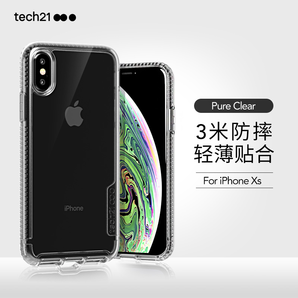 tech21 iPhone X-XR 透明防摔手机壳 38元包邮（需用券）