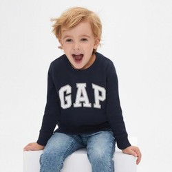 Gap男婴幼童 Logo徽标基本款长袖套头衫 416759 43元