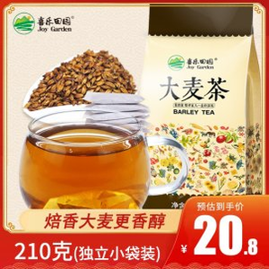 喜乐田园 清香型 养胃大麦茶 210g/40小包  