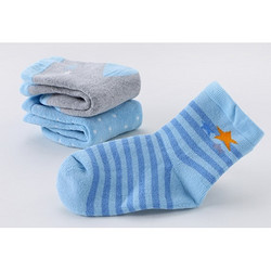 米乐鱼 儿童棉袜毛圈袜3双装 14.9元包邮（需用券）