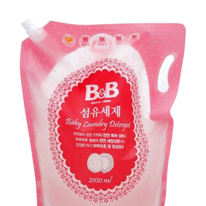  B&B保宁洗衣液补充装新生婴儿宝宝洗衣液温和2100ml*4袋