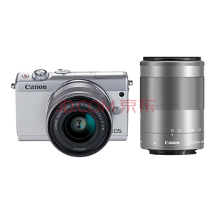 Canon 佳能 EOS M100 双镜头无反套机（15-45mm+55-200mm）白色 