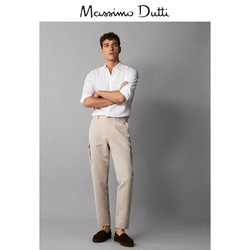 Massimo Dutti 00008008802-25 男装亚麻休闲裤 150元包邮