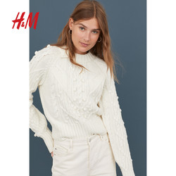 H&M 女装 0764559 针织上衣长袖套衫 75元