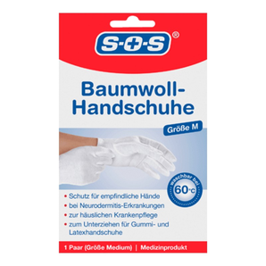 德国直邮 SOS 家用棉线手套 保护敏感肌肤 1对装