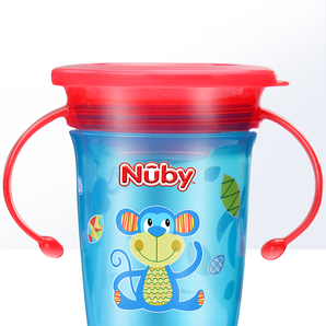  Nuby婴儿学饮杯喝奶杯6个月宝宝喝水杯幼儿园儿童魔术杯 
