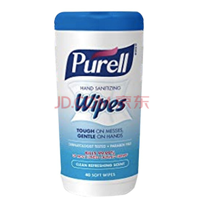  美国PURELL消杀病毒细菌清洁擦手湿纸巾40抽/桶 