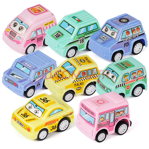 儿童益智玩具 迷你回力惯性城市卡通工程车模型玩具 城市卡通车8件套（opp袋装）