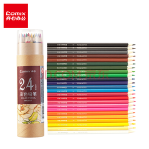 限地区：齐心(Comix) MP2017 24色顺滑芯彩色铅笔 7.9元，可优惠至4.05元（满199-100）