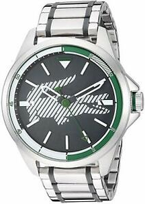 Lacoste 2010943 男士 Capbreton 46mm 灰色表盘不锈钢手表