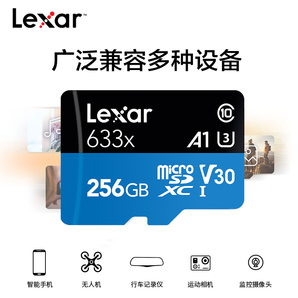 Lexar雷克沙633xMicroSDXCA1UHS-IU3TF存储卡256GB