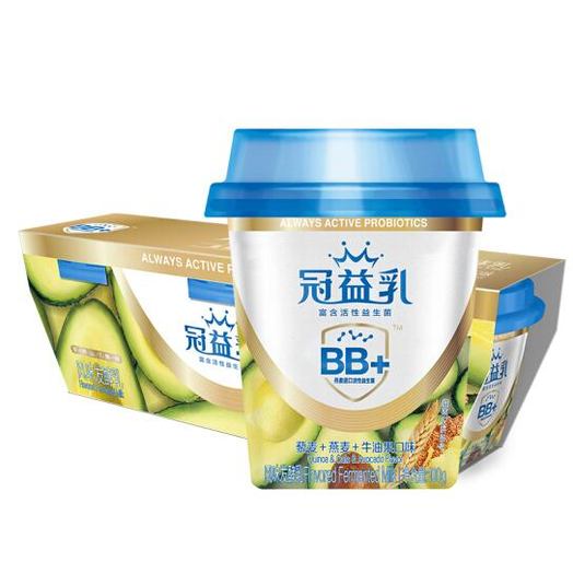 限广东: mengniu 蒙牛 冠益乳bb-12 藜麦燕麦牛油果 100g*3杯