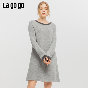 17日0点： Lagogo ICLL75YA31 针织连衣裙 100元包邮