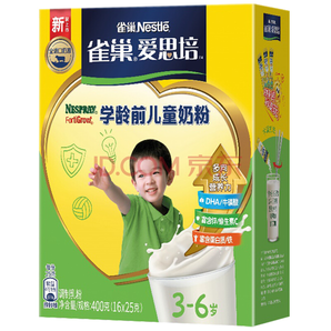 雀巢(Nestle) 儿童奶粉 4段 3-6岁 学龄前 全脂奶粉  进口奶源 牛奶粉 盒装400g（新老包装随机发货）