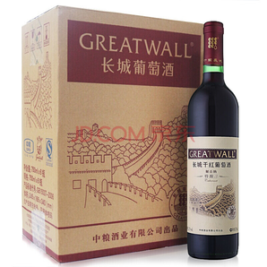 长城（GreatWall）红酒特酿3年解百纳干红葡萄酒整箱装750ml*6瓶*2件