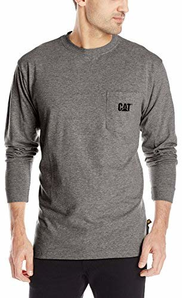 Caterpillar 卡特彼勒 Trademark Pocket 男士纯棉口袋长袖T恤