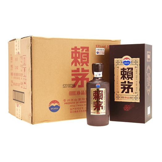 赖茅白酒茅台赖茅珍品箱装53度500ml6酱香型