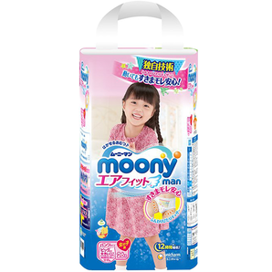 moony 尤妮佳 女婴用拉拉裤 XXL26片