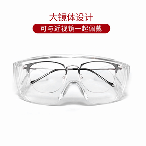白色多功能护目镜防飞沫眼镜 