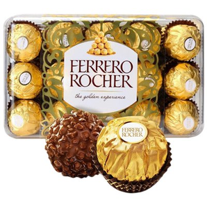 费列罗 意大利进口费列罗榛果金莎巧克力 30粒/盒