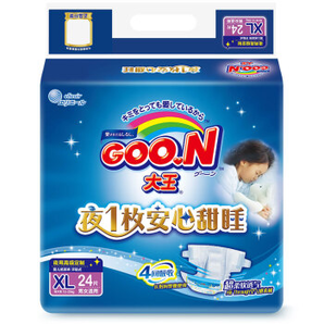 GOO.N大王 甜睡系列 环贴式婴儿纸尿裤 XL24片 
