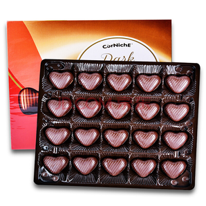 比利时进口 可尼斯CorNiche心形夹心黑巧克力礼盒 年货糖果生日/情人节礼物200g