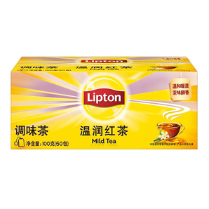 Lipton 立顿 红茶 温润红茶叶 调味茶冲饮袋泡茶包 2g*50包 100g