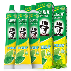 黑人（DARLIE）双重薄荷牙膏套装225g×3支（共675g）防口臭 清新口气 有效防蛀