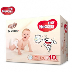 Huggies 好奇 铂金装纸尿裤 M136片