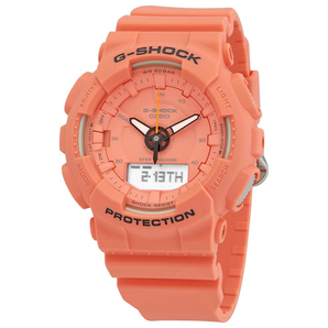 Casio 卡西欧 G-Shock 系列 粉橘色女士运动腕表 GMA-S130VC-4ADR