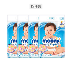 8日0点： moony 尤妮佳 纸尿裤 M64片 4包 235元包邮