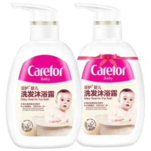 Carefor 爱护 婴儿沐浴露洗发水二合一 500ml 2瓶