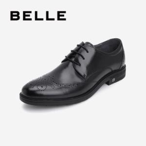 PLUS会员：BELLE 百丽 13940AM9 布洛克雕花商务正装皮鞋 