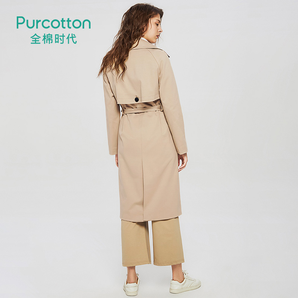  Purcotton全棉时代4100598201女士中长款风衣