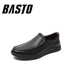  考拉海购黑卡会员： BASTO 百思图 CDH04CM9 男款休闲皮鞋 低至222.5元