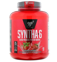 BSN Syntha-6重矩阵蛋白粉 代餐或补充粉 草莓奶昔口味 5磅（2.29千克）