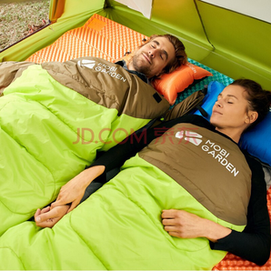牧高笛（MOBIGARDEN） 睡袋成人大人登山露营保暖防寒可拼接单人隔脏户外信封式加厚棉睡袋XY 荧光黄（左）-1.0KG