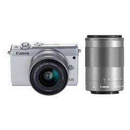 Canon 佳能 EOS M100 双镜头无反套机（15-45mm+55-200mm）白色