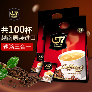 越南原装进口G7速溶咖啡 100条三合一1600g 