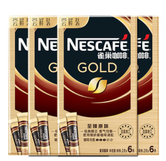 雀巢法国进口金牌纯黑咖啡至臻原味尝鲜装2g6条4盒
