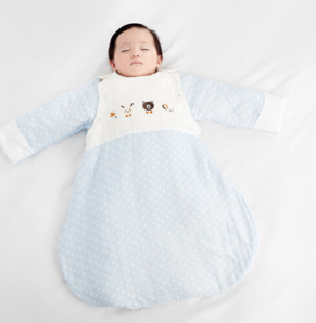 全棉时代 婴幼儿纱布夹纯棉侧开长袍睡袋 70*55cm（建议6-9个月）