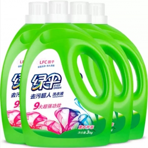 EVER GREEN 绿伞 洗衣液套装 3kg*4瓶 39.9元（需用券）