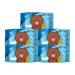 舒洁 Kleenex LINE FRIENDS 湿厕纸40片*5包 可冲水 擦除99.9%细菌