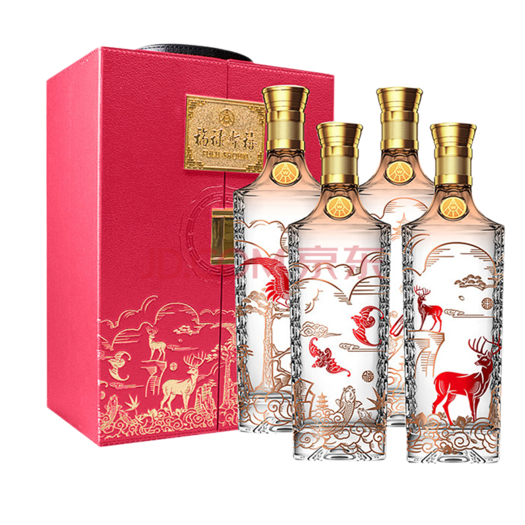 福禄寿禧 浓香型白酒 52度500ml*4瓶