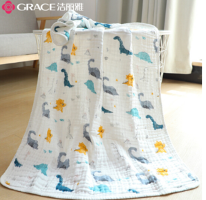 grace 洁丽雅 6层纯棉婴儿纱布浴巾 *2件 43元（合21.5元/件）