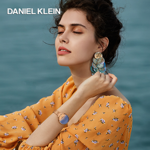 Daniel Klein DK11982 蔚蓝海域简约时尚女表 两色 赠贝母手链299元包邮（需领券）