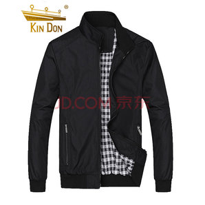 金盾（KIN DON）夹克 男士时尚简约立领夹克外套6601黑色M
