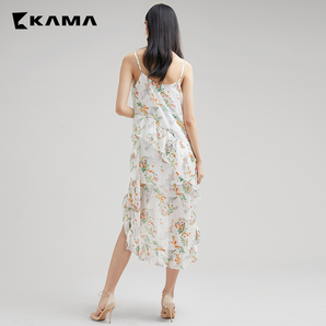 5日0点： KAMA 卡玛 7218155 女士吊带连衣裙