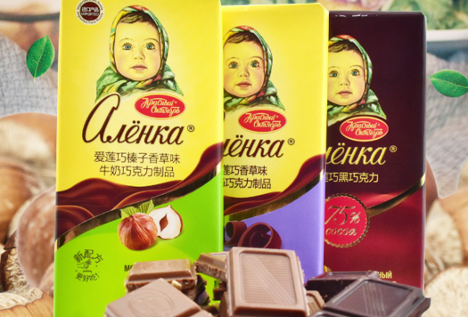 俄罗斯进口alenka大头娃娃巧克力85g5盒不含代可可脂