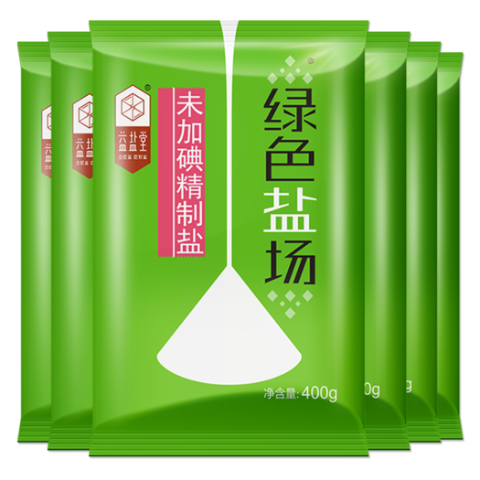 绿色盐场无碘食用盐400g6袋